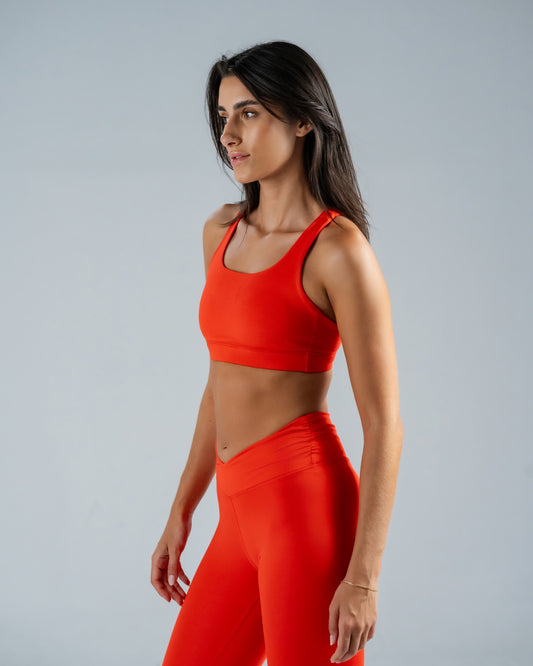 V-Line Blood Orange Sports Bra