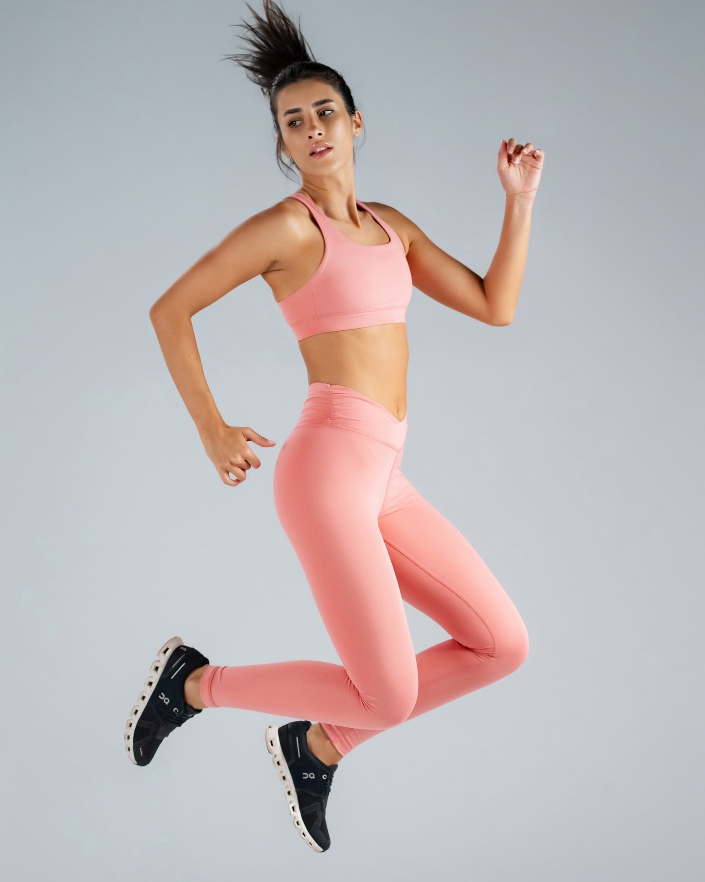 V-Line Powder Pink Sports Leggings
