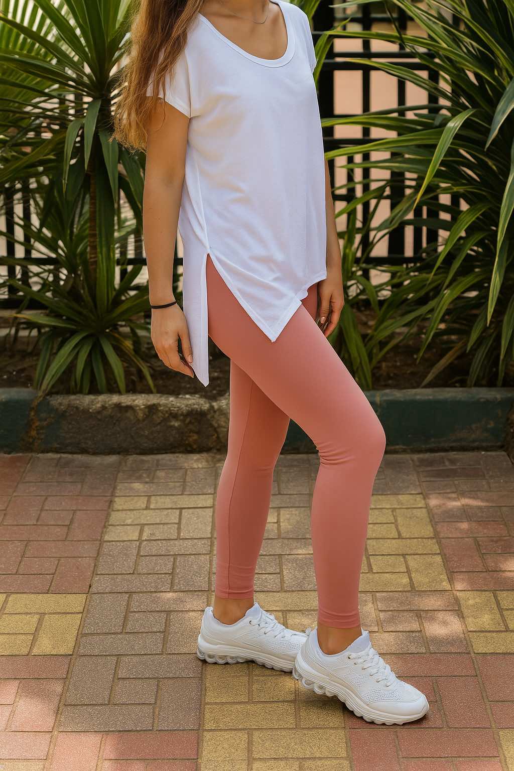 White Oversized Side Tie T-Shirt