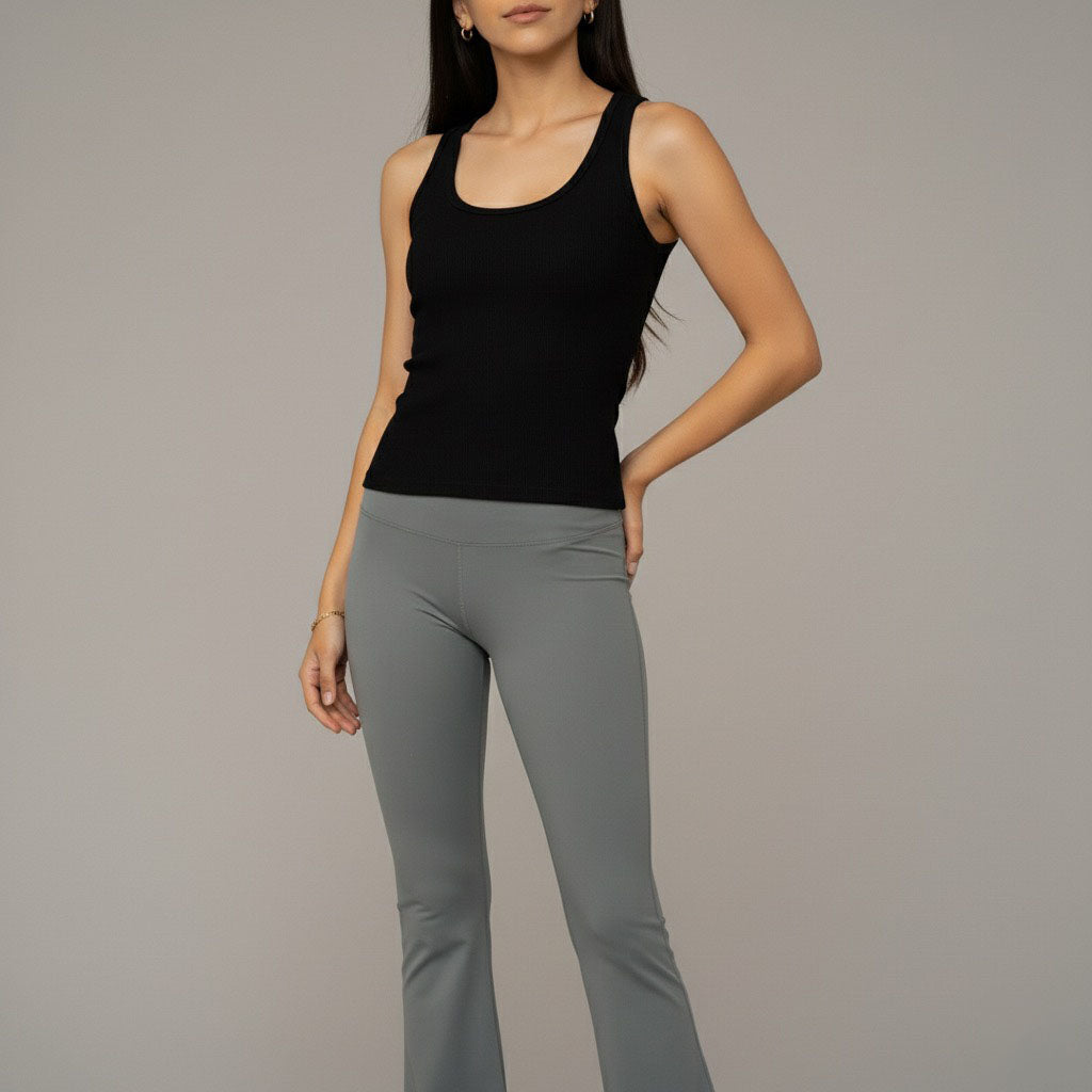 Black Ribbed Tank