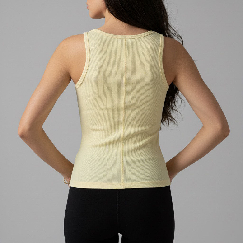 Yellow Ribbed Tank