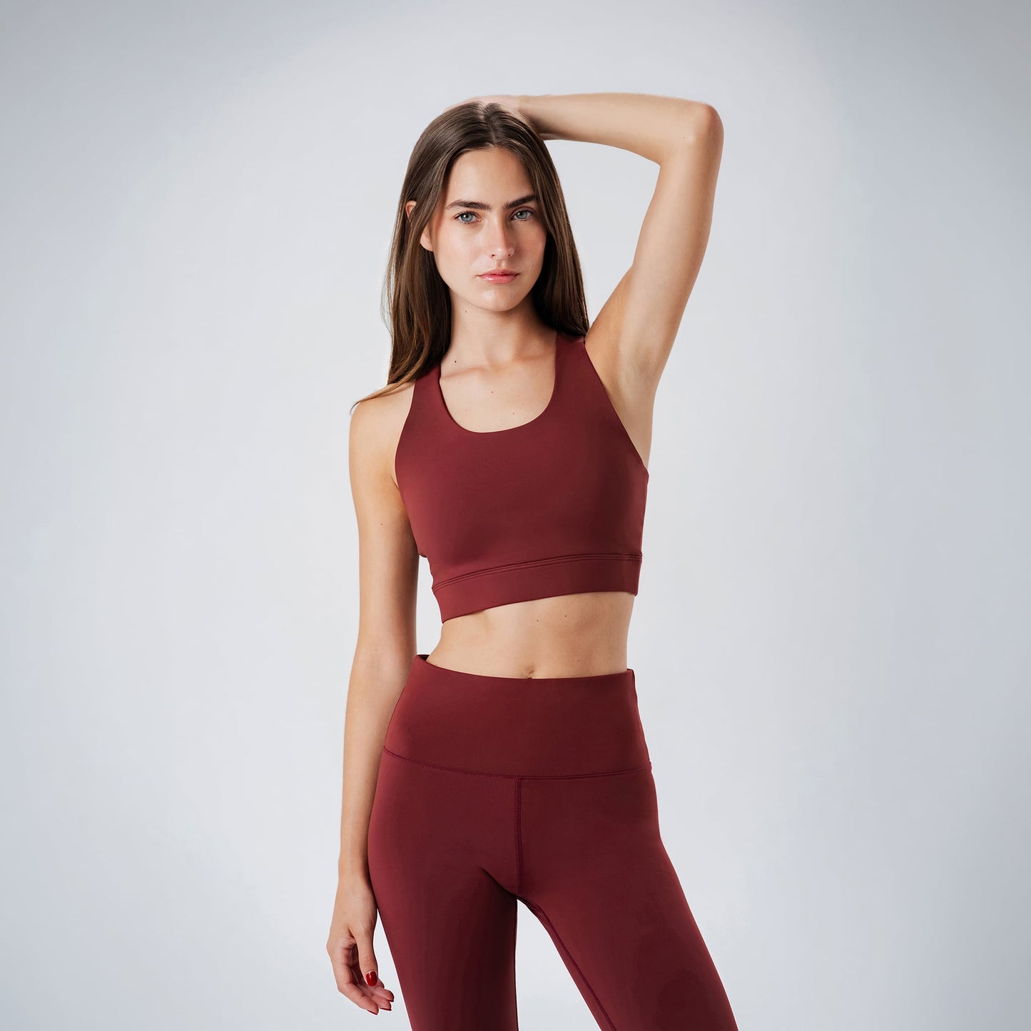 Burgundy Halo Sports Bra