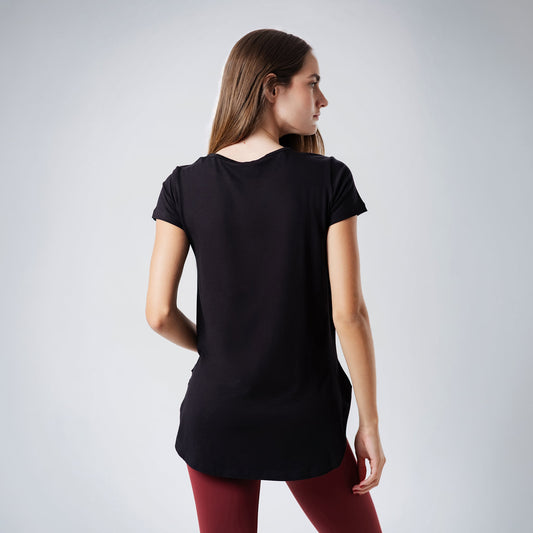 Black High-Low Tee