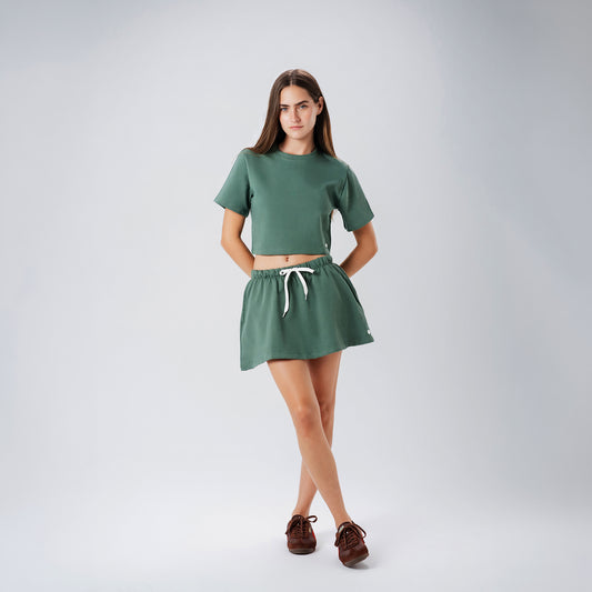 Off Duty Green Skirt