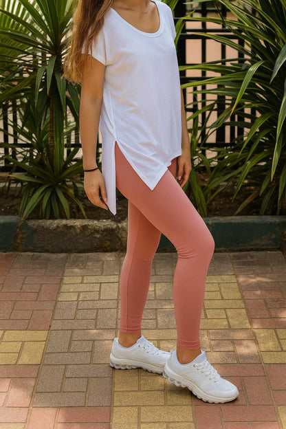 White Oversized Side Tie T-Shirt