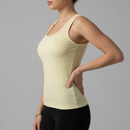 Yellow Ribbed Tank