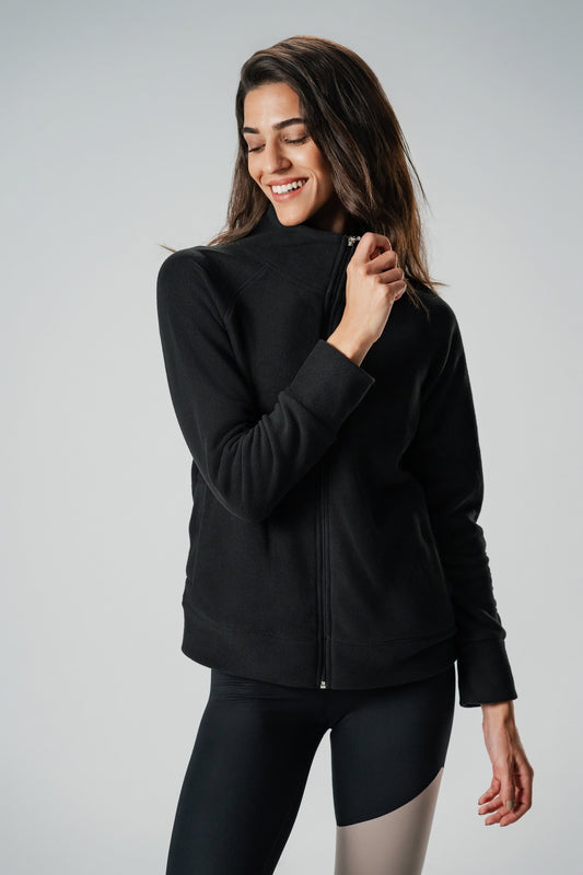 Black Full Zip Fleece Jacket