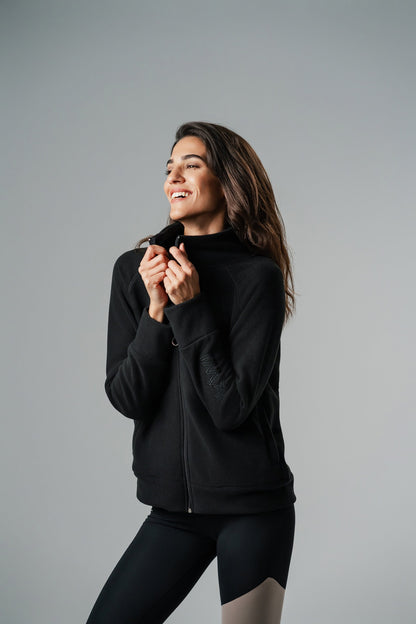 Black Full Zip Fleece Jacket