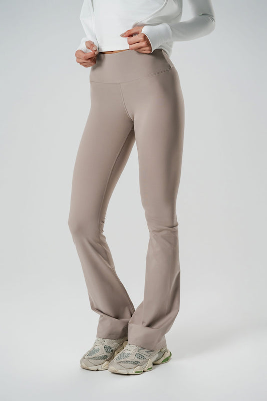 Beige Flared Leggings