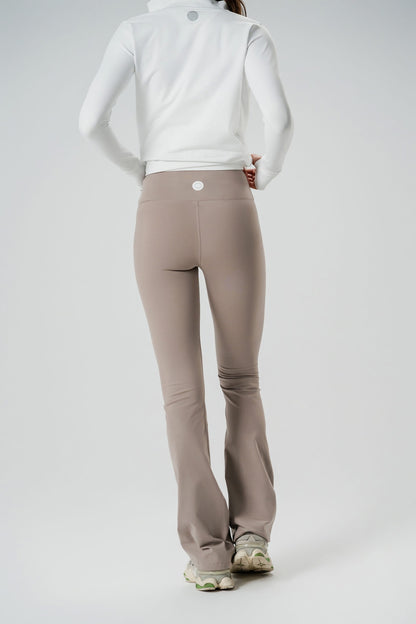 Beige Flared Leggings