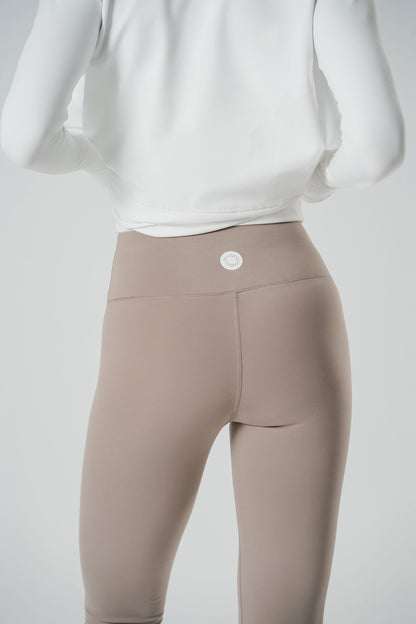 Beige Flared Leggings