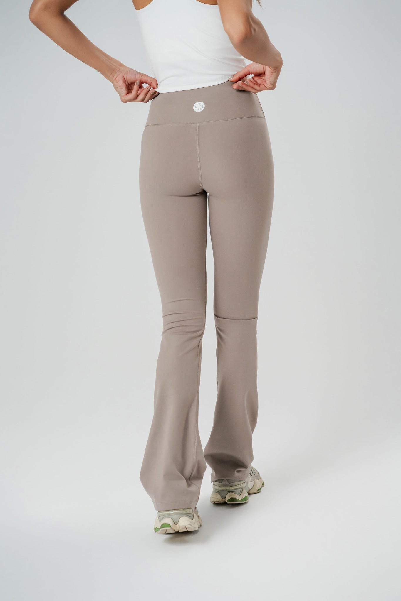 Beige Flared Leggings