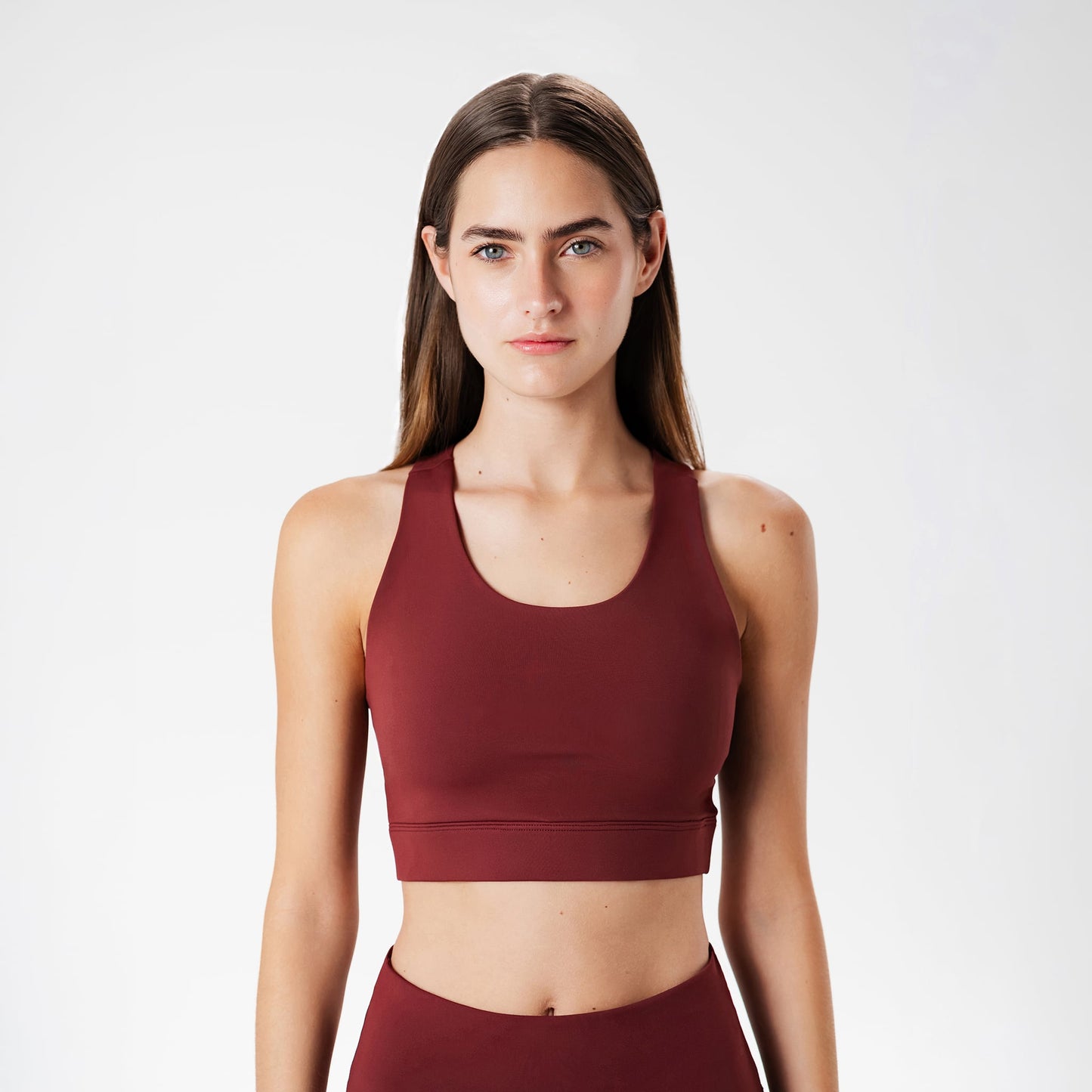 Burgundy Halo Sports Bra
