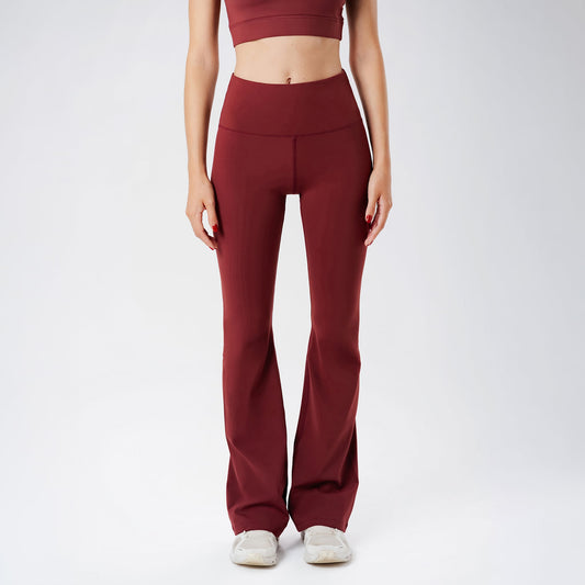 Burgundy Flared Leggings