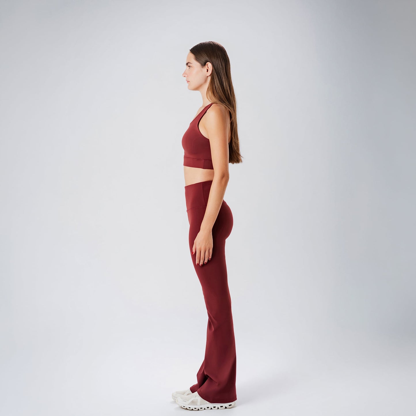 Burgundy Flared Leggings