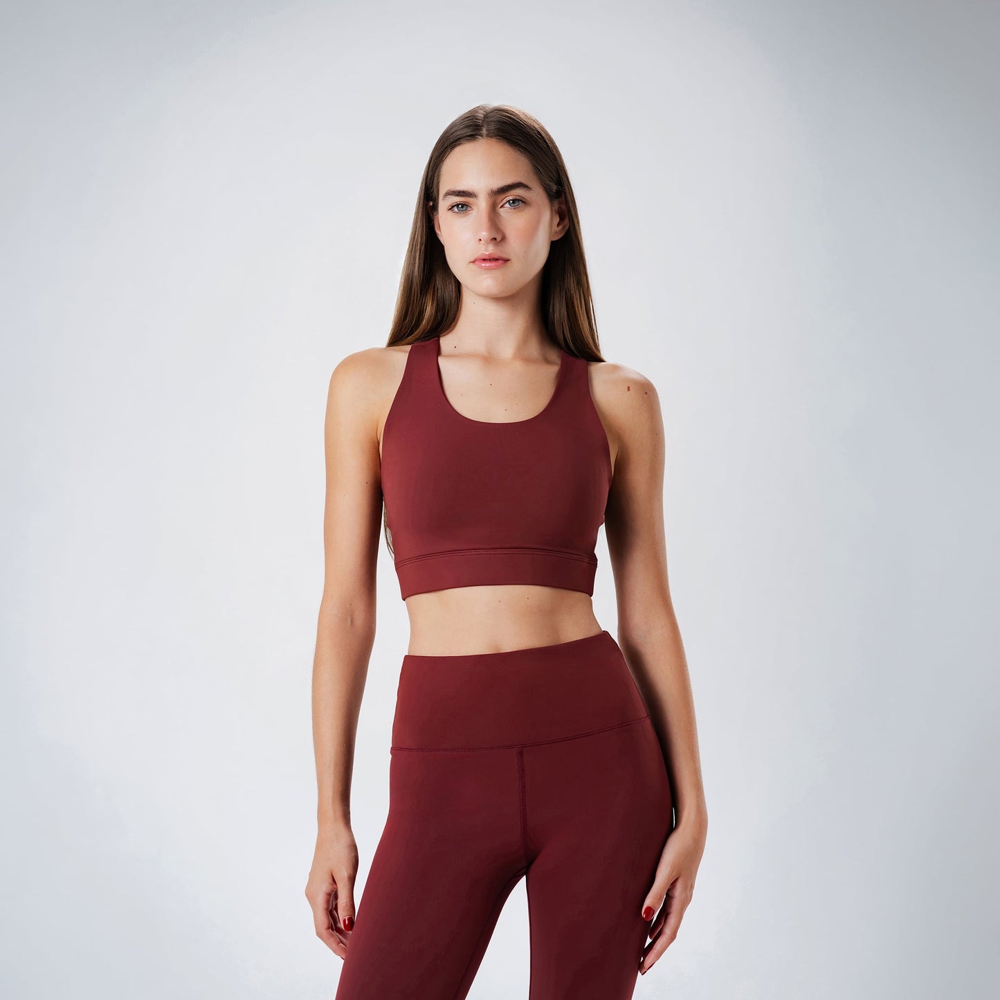Burgundy Halo Sports Bra