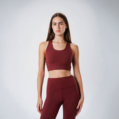 Burgundy Halo Sports Bra