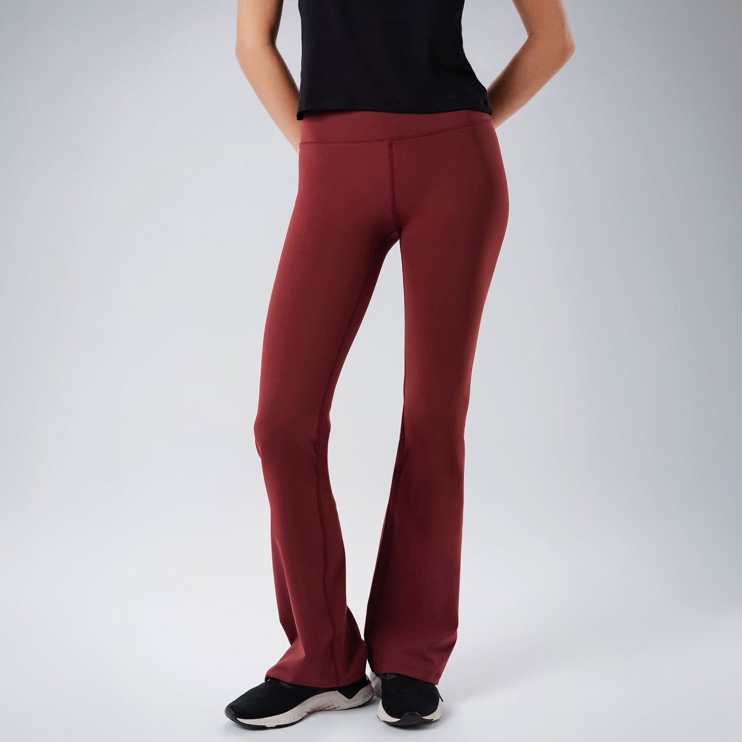 Burgundy Flared Leggings