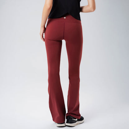 Burgundy Flared Leggings