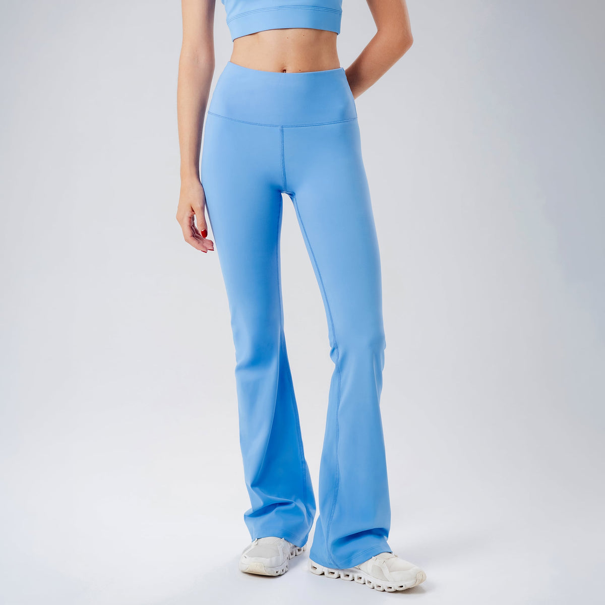 Blue Flared Leggings