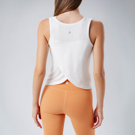 White Crossover Tank