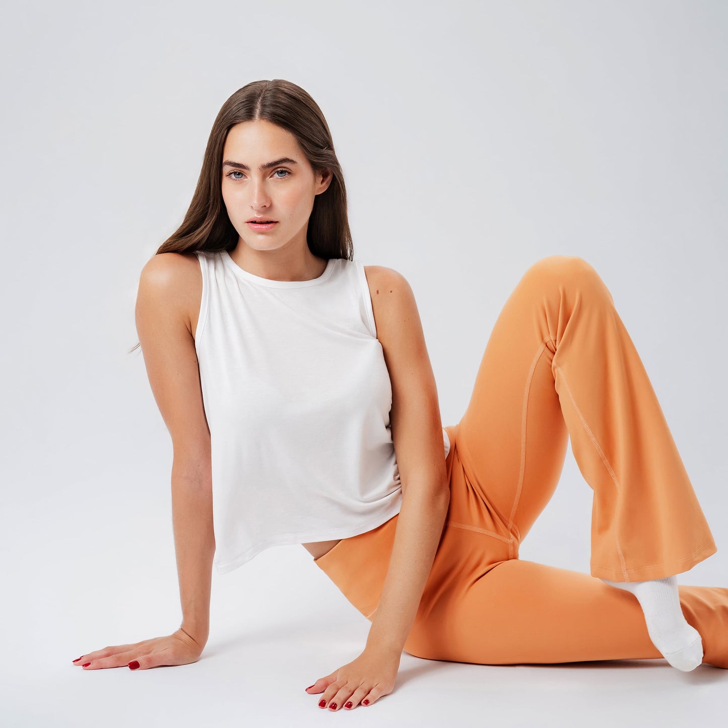 White Crossover Tank