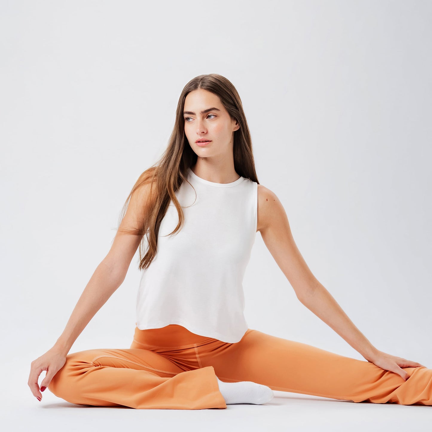 White Crossover Tank