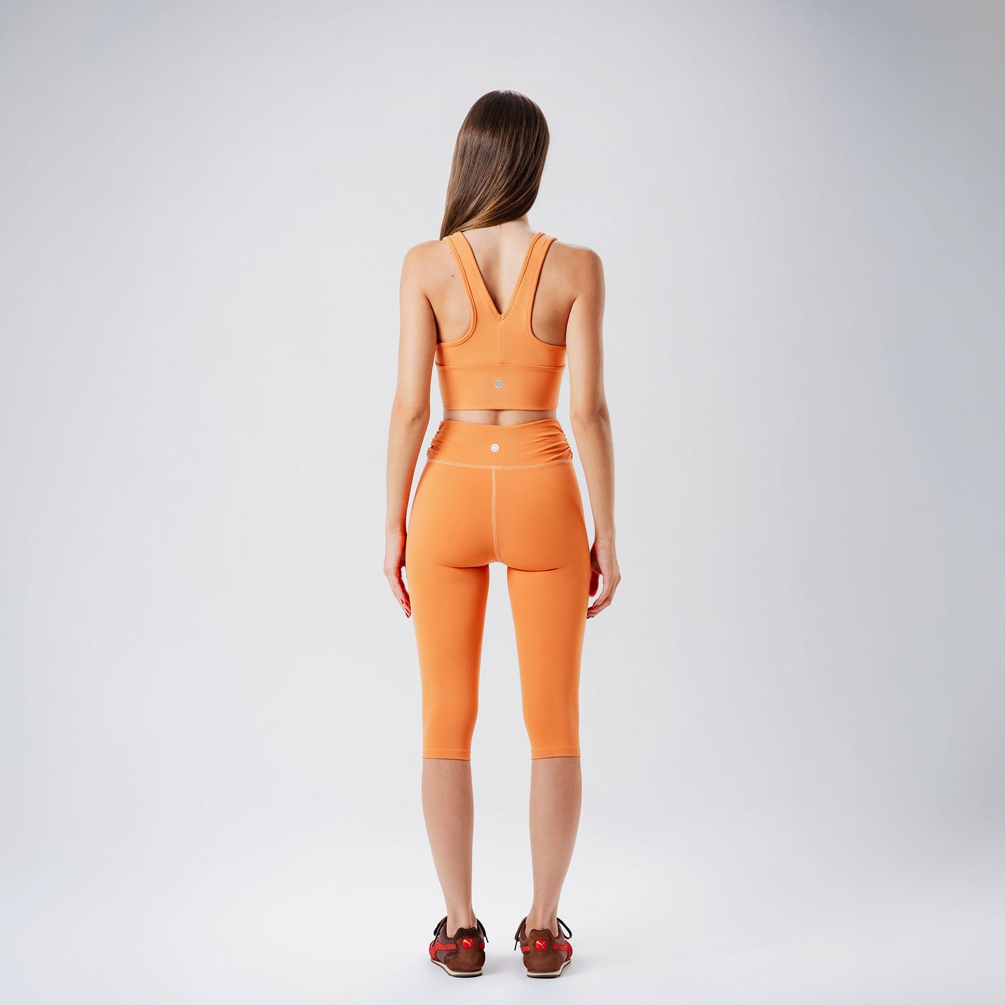 Ripple Coral Capris Leggings