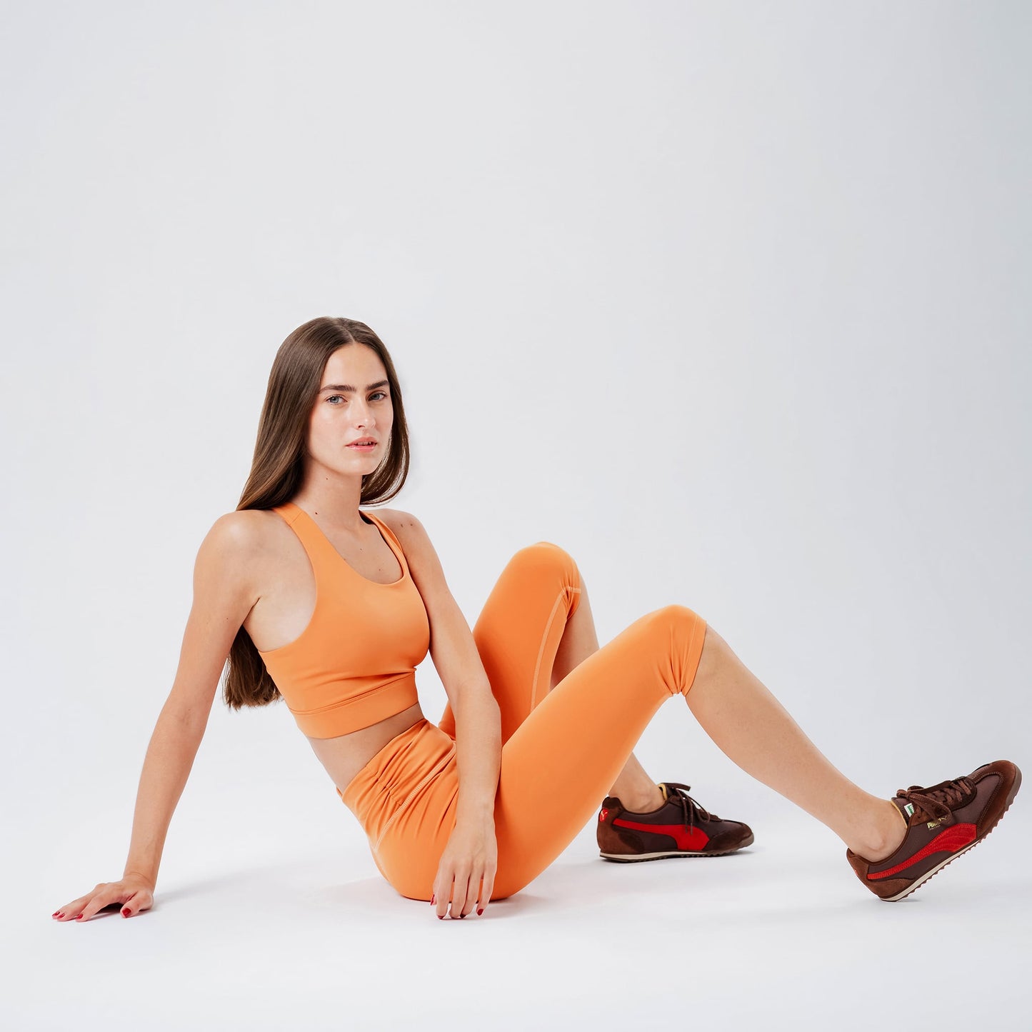 Ripple Coral Capris Leggings