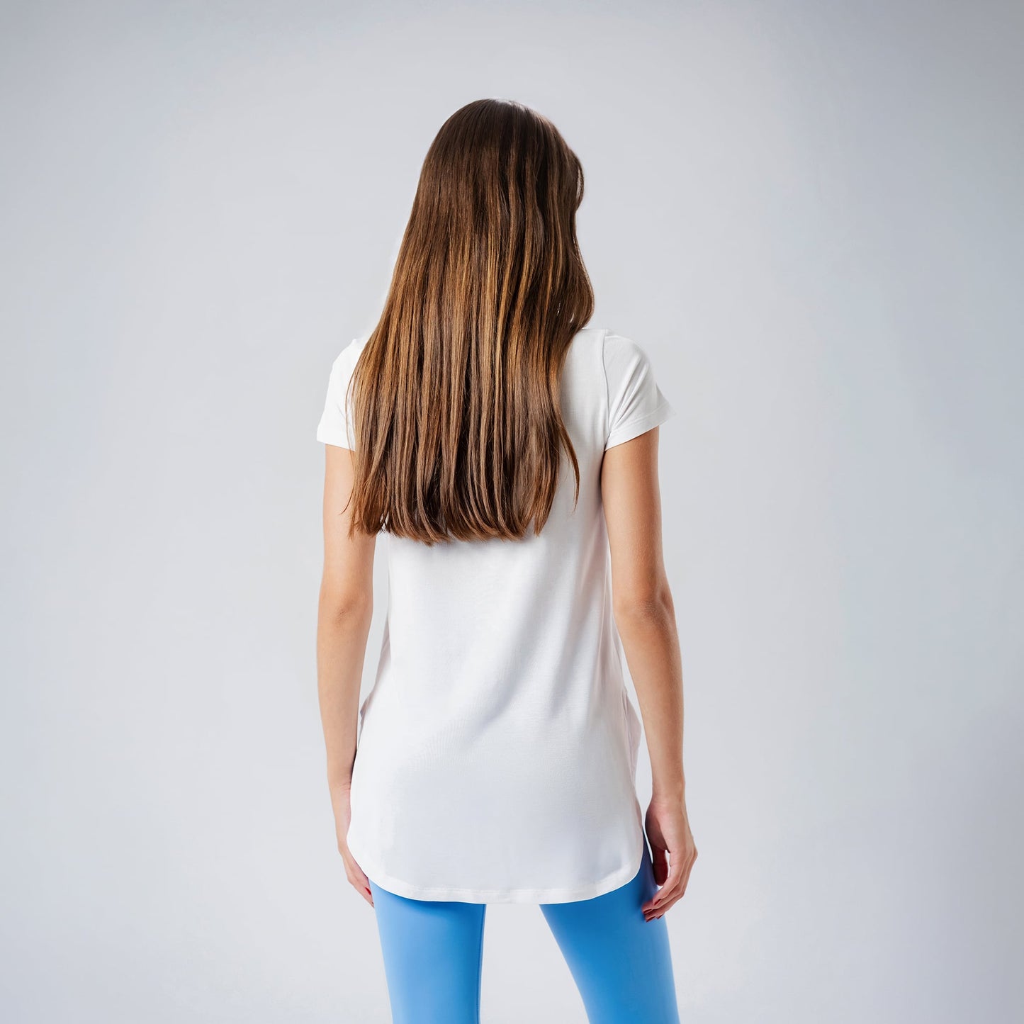 White High-Low Tee