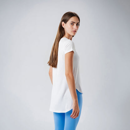 White High-Low Tee