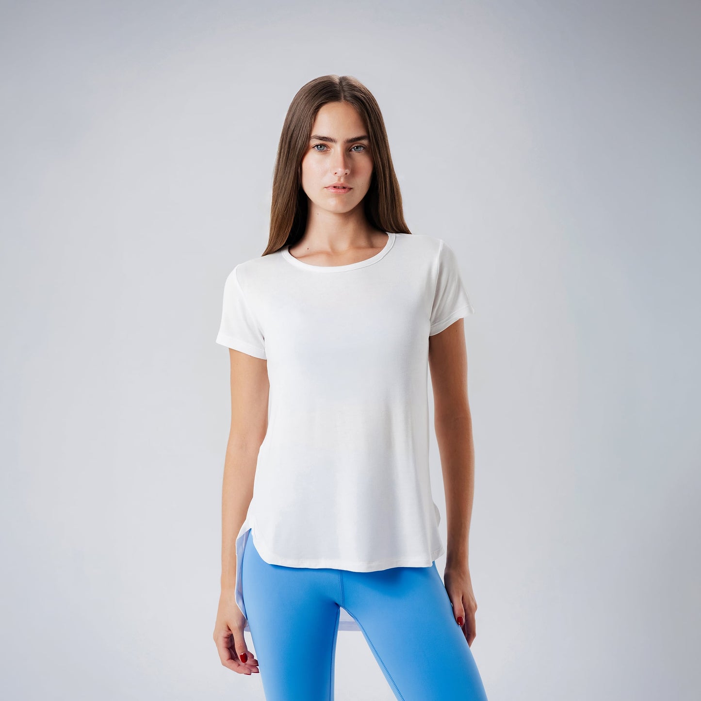 White High-Low Tee