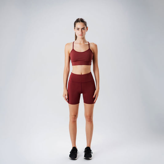 Burgundy OG Biker Shorts