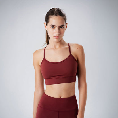 Burgundy Flowline Bra