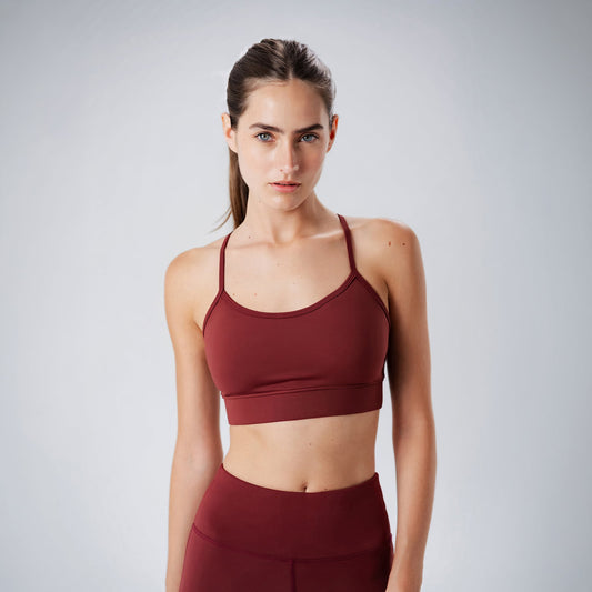Burgundy Flowline Bra
