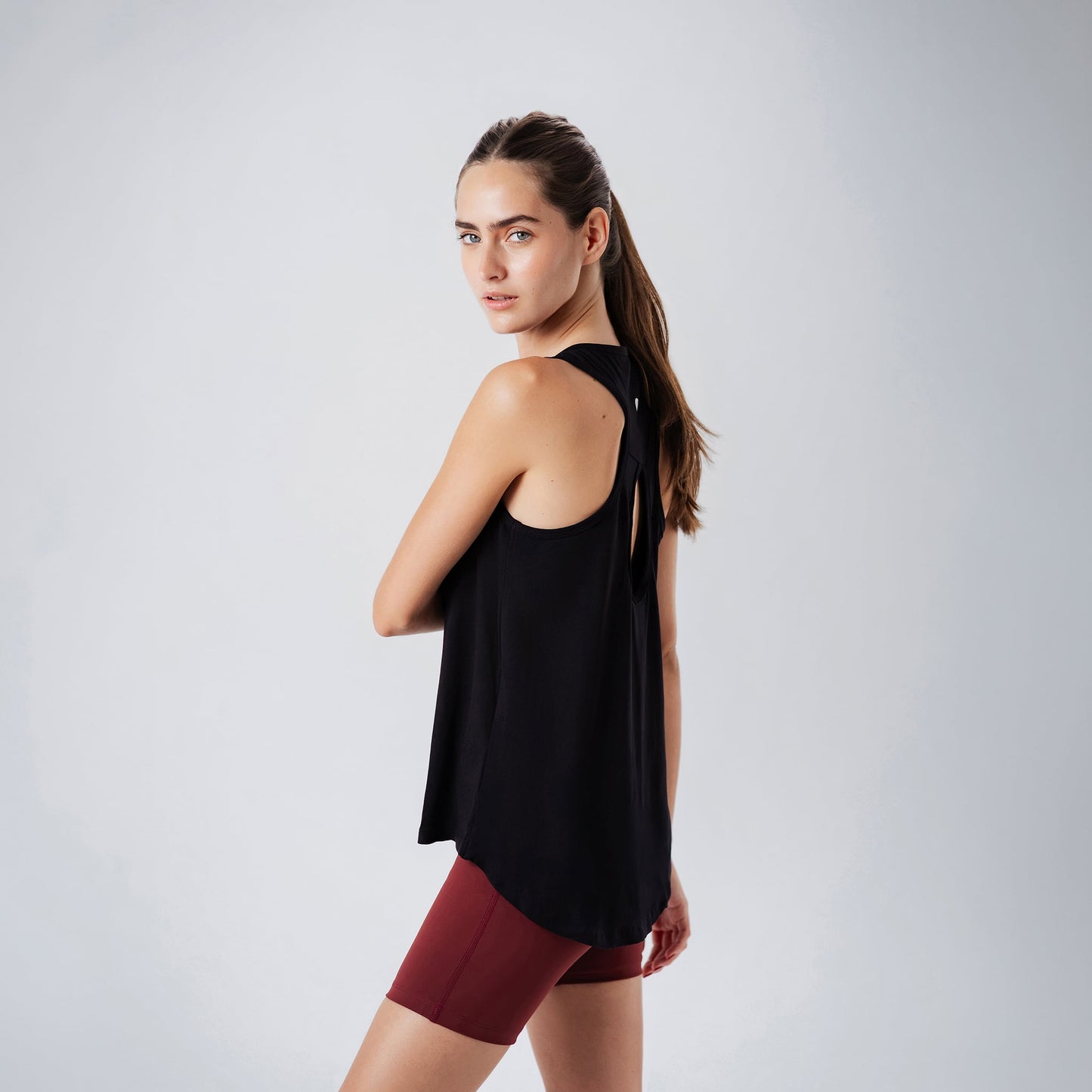 Black Open Back Tank