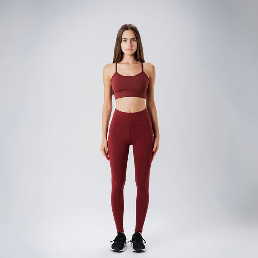 Burgundy Skinfit Leggings