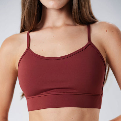 Burgundy Flowline Bra