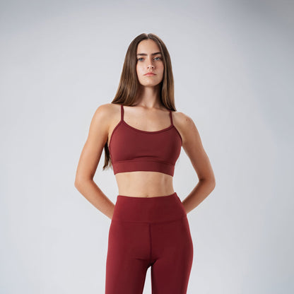 Burgundy Flowline Bra