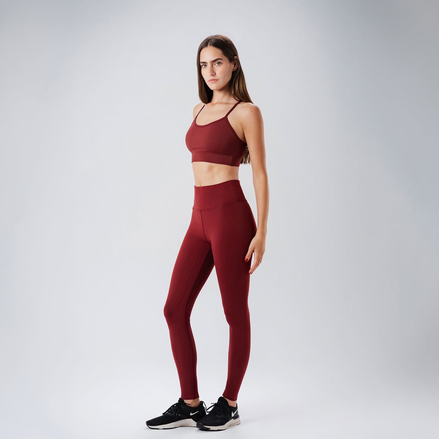 Burgundy Skinfit Leggings