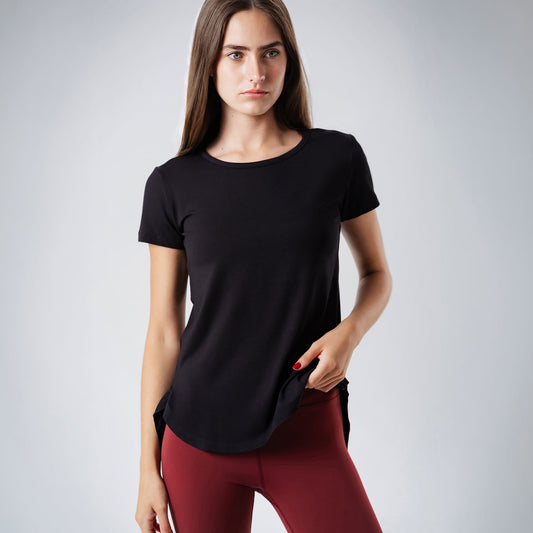 Black High-Low Tee