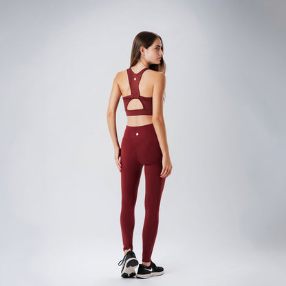Burgundy Skinfit Leggings