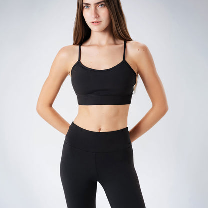 Black Flowline Bra