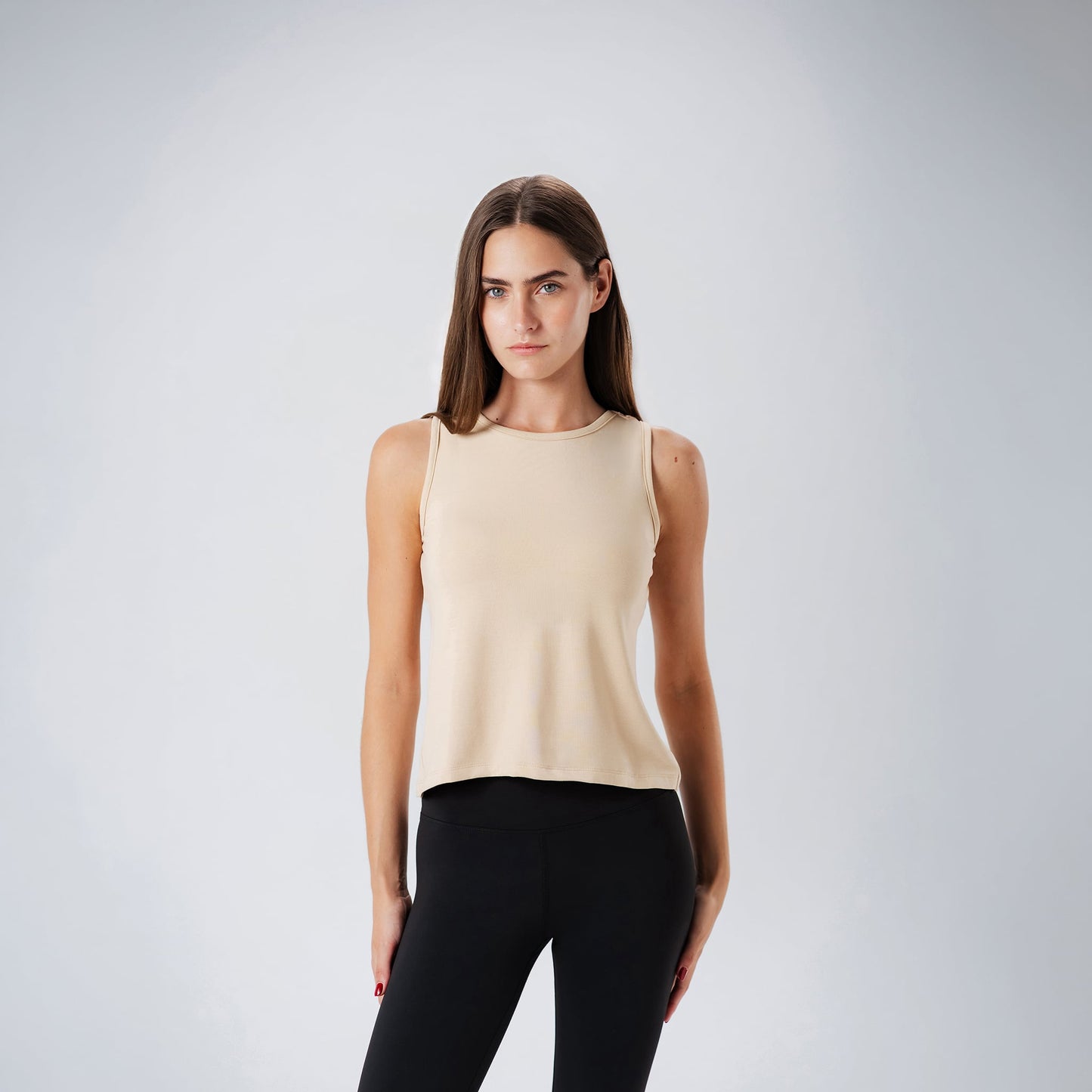 Beige Crossover Tank