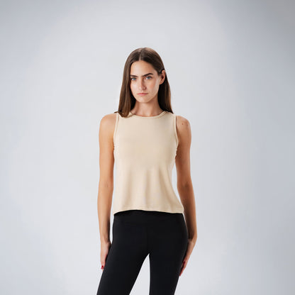 Beige Crossover Tank