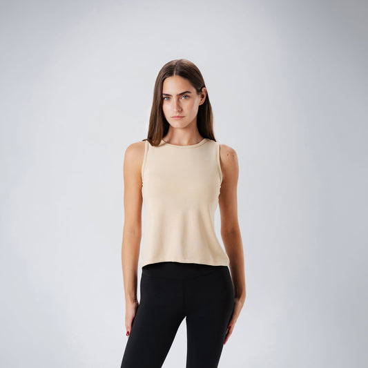 Beige Crossover Tank