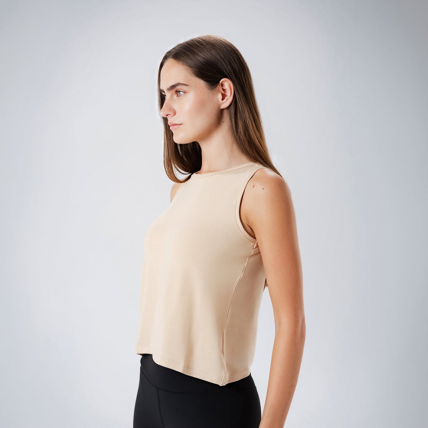 Beige Crossover Tank