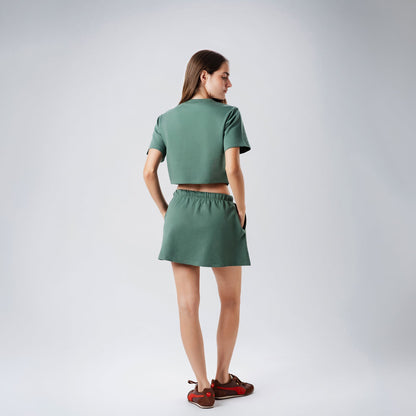 Off Duty Green Cropped Top
