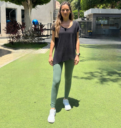 Black Oversized Side Tie T-Shirt