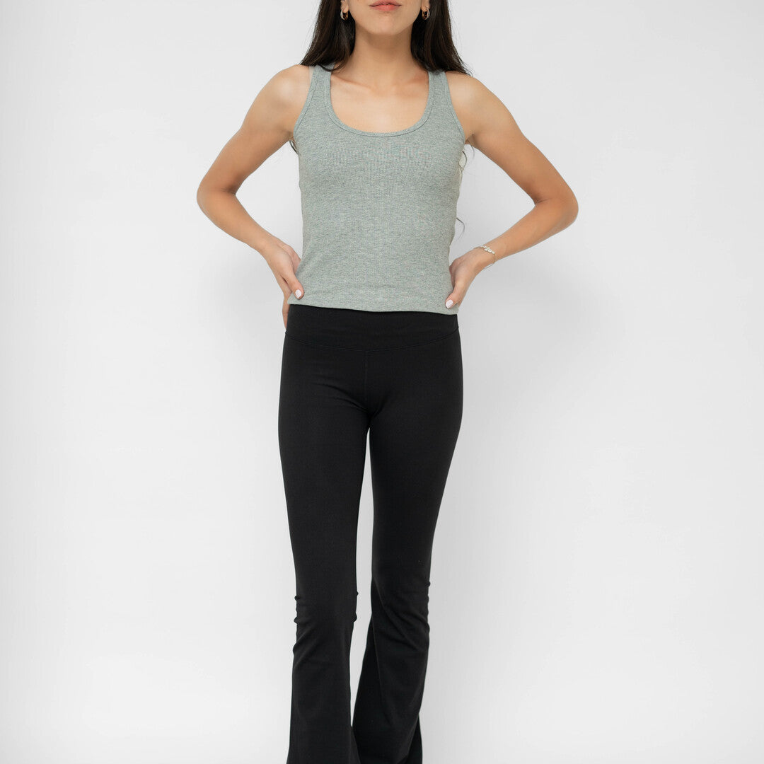 Grey Ribbed Tank